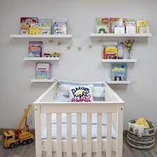 White Manufactured Wood Tray Floating Shelf