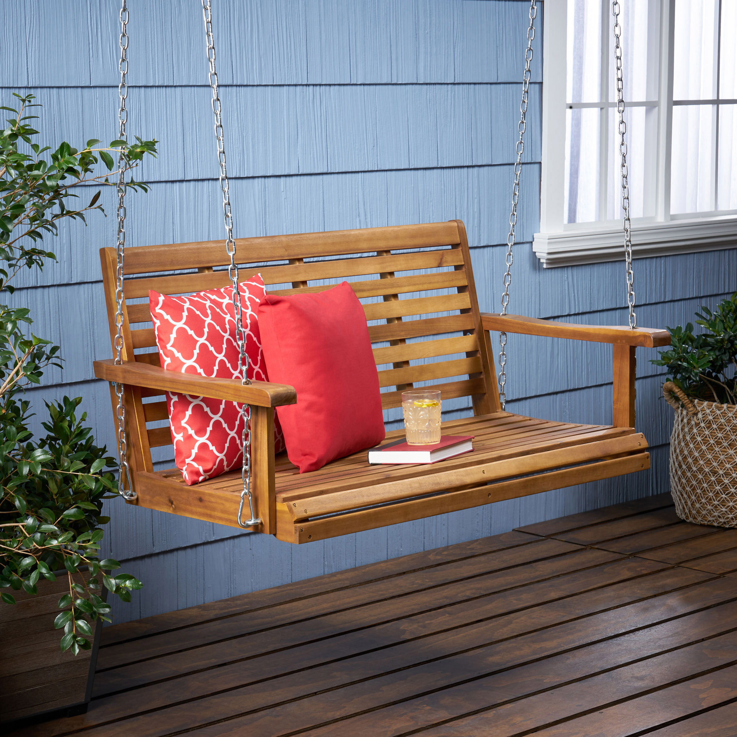 Acacia Solid Wood Porch Swing