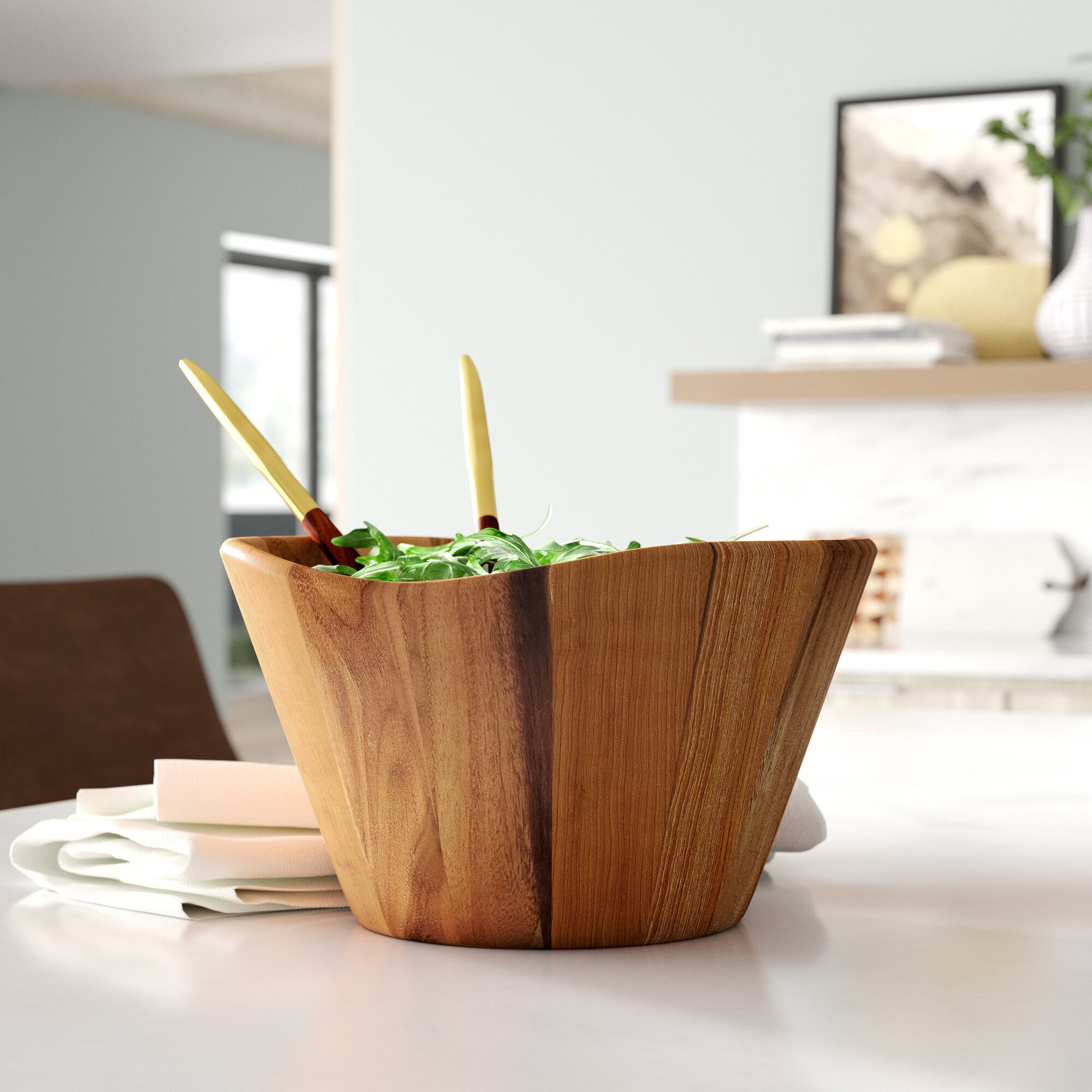 Acacia Wave Serving Bowl