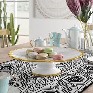 Alabaster White Glass Cake Stand