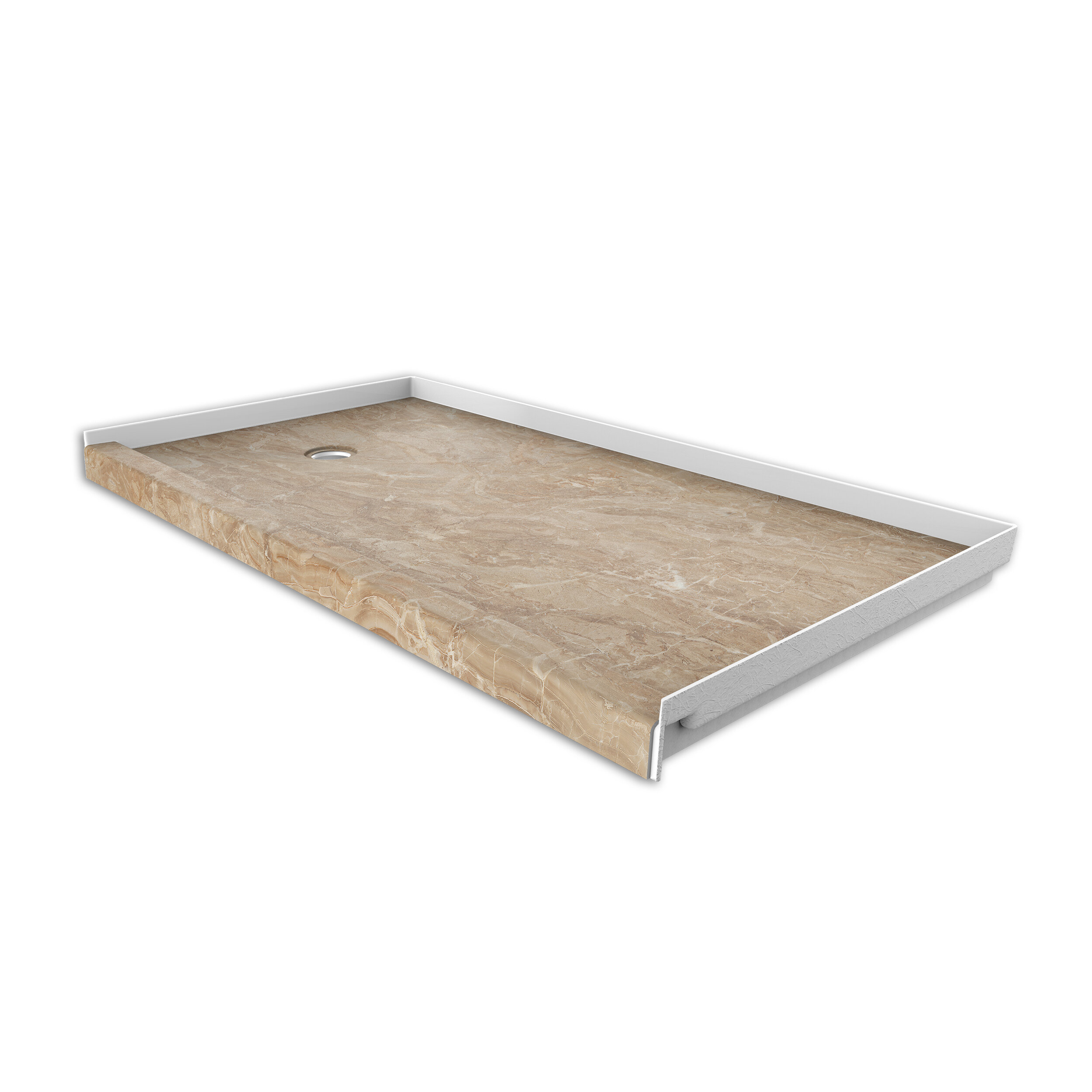 Alaskan Ivory Rectangle Shower Base