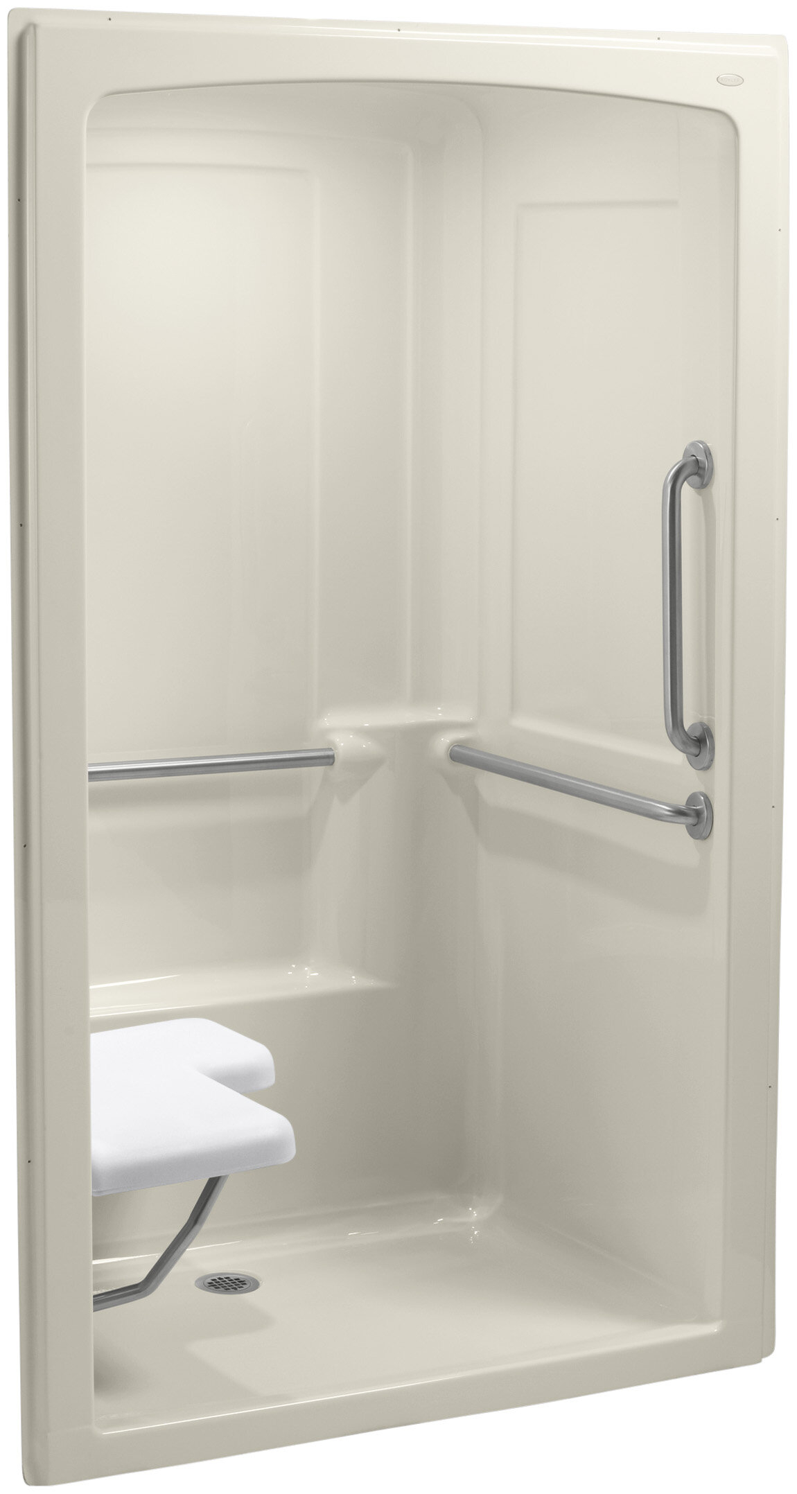 Almond Acrylic Seated Shower Module