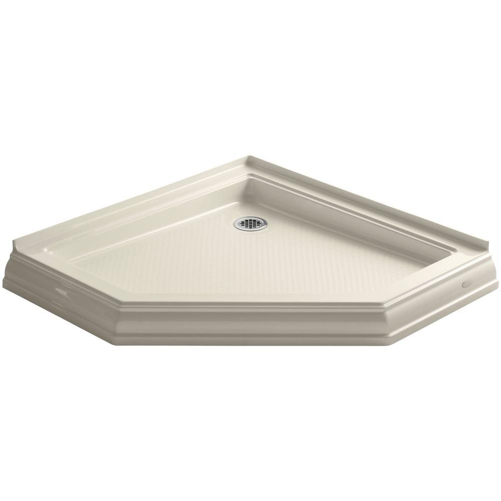 Almond Neo Angle Shower Base