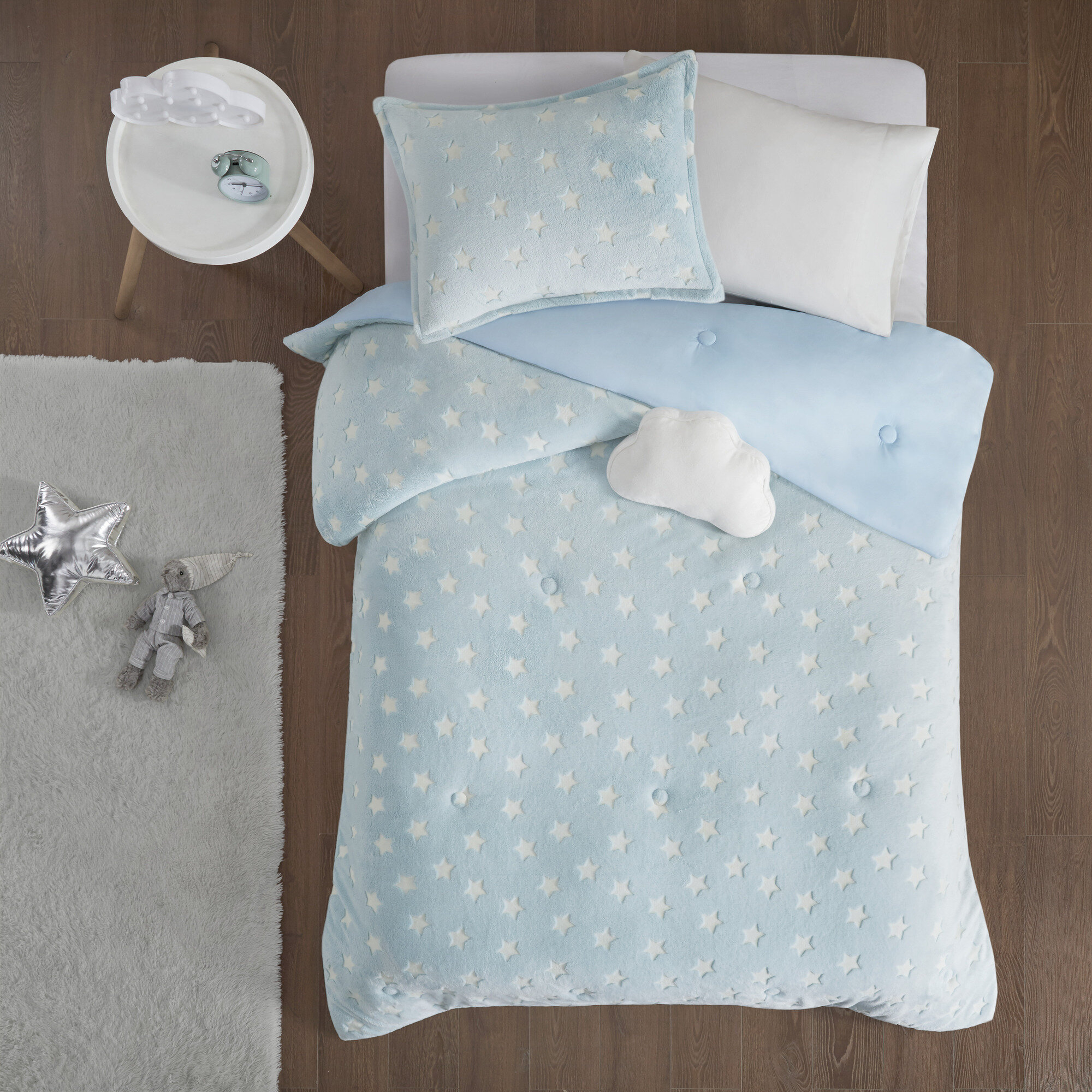 Aqua Stars Polyester Comforter Set