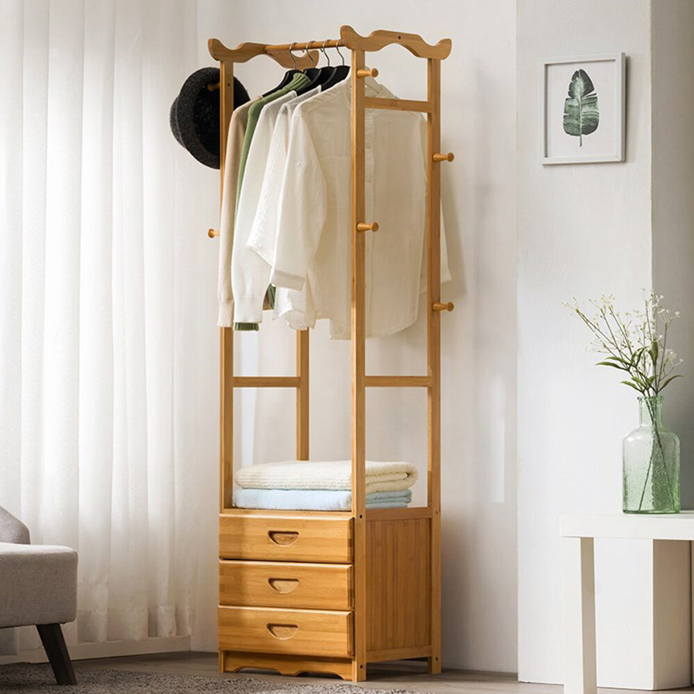 Bamboo Solid Wood Hall Tree