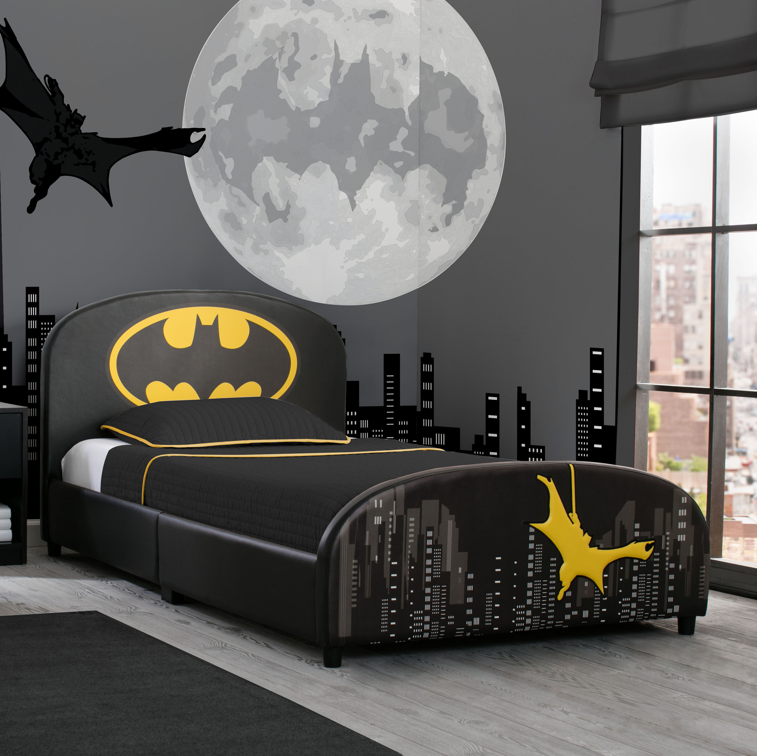 Batman Solid Wood Novelty Twin Platform Bed