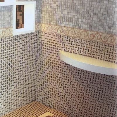 Beige Marble Basketweave Mosaic Tile