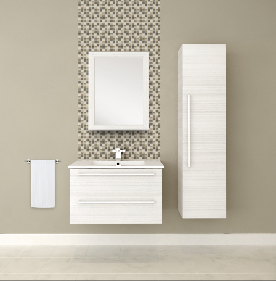 Beige Undertones Wall Mounted Cabinet