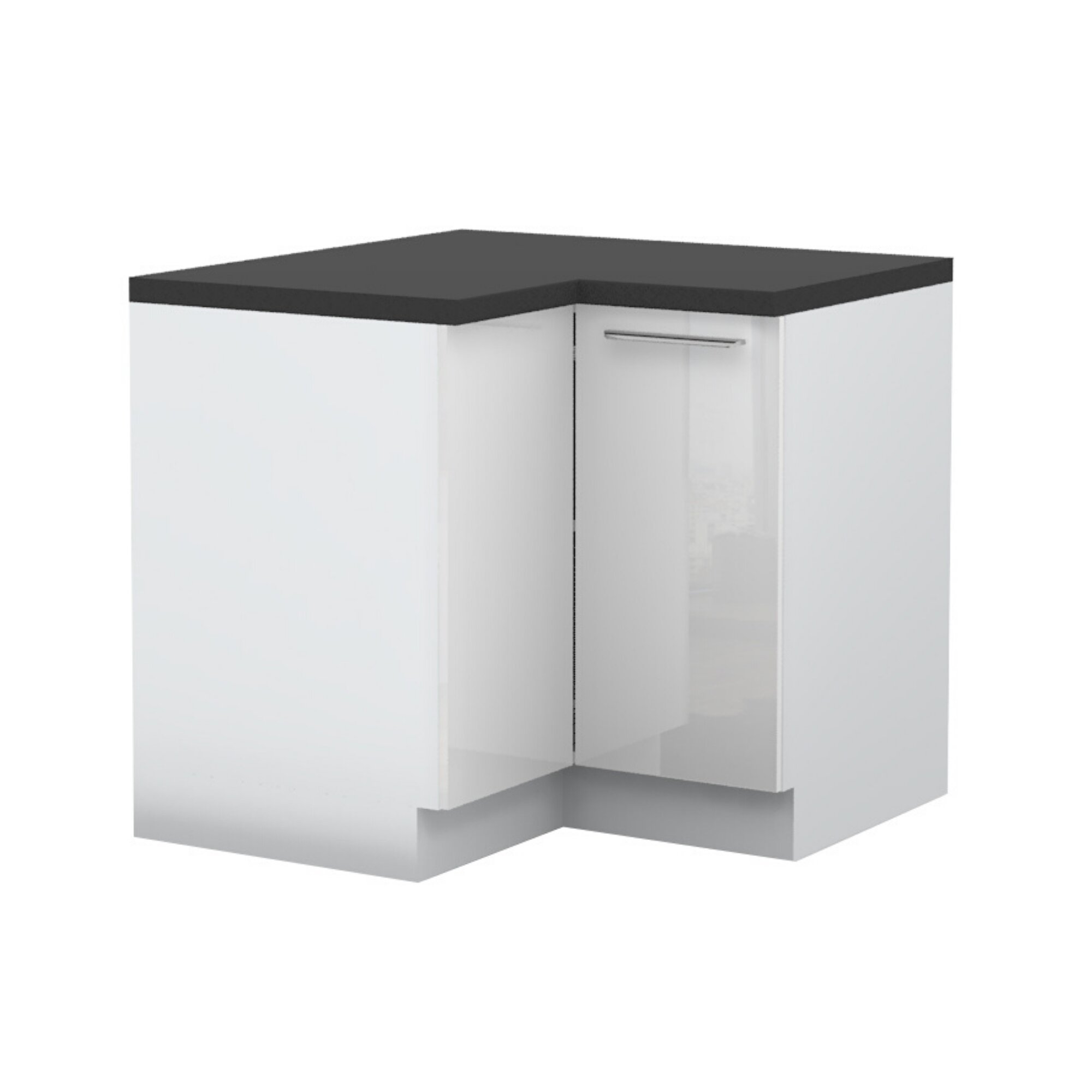 Black and White Corner Cabinet