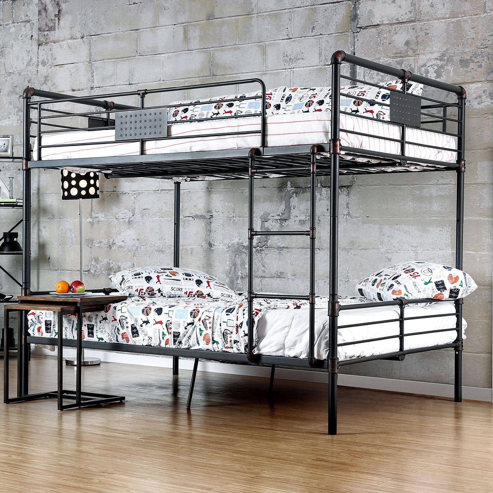 Black Metal Full Over Full Bunk Bed