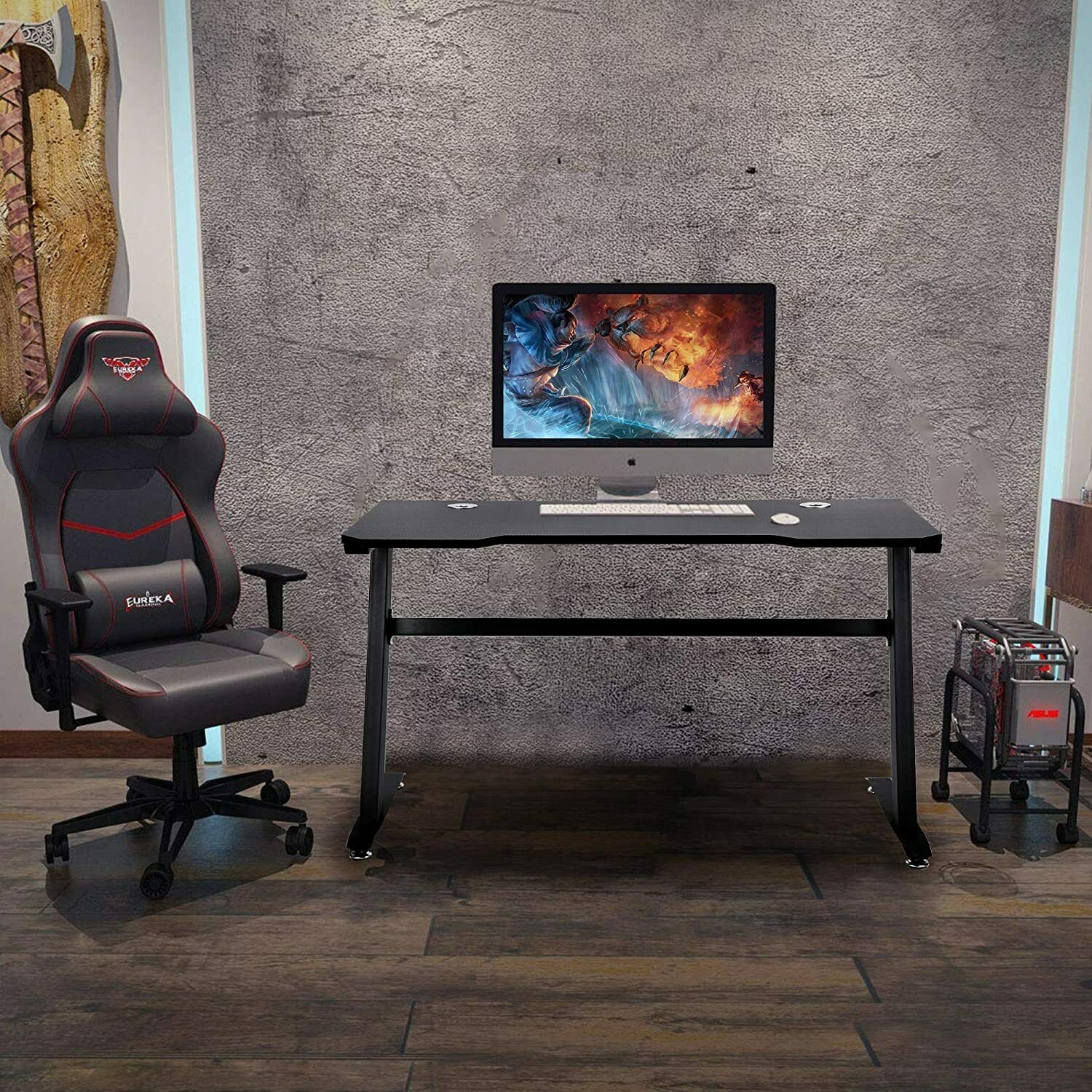 Black Metal Gaming Computer Desk