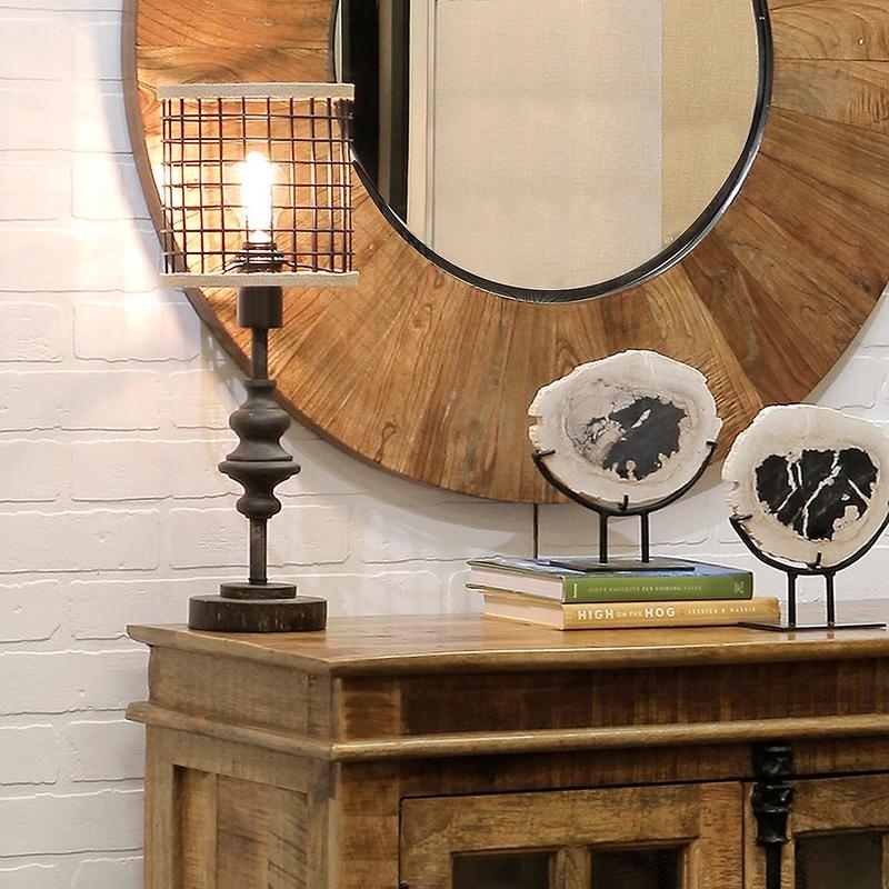 Black Metal Resin Industrial Table Lamp