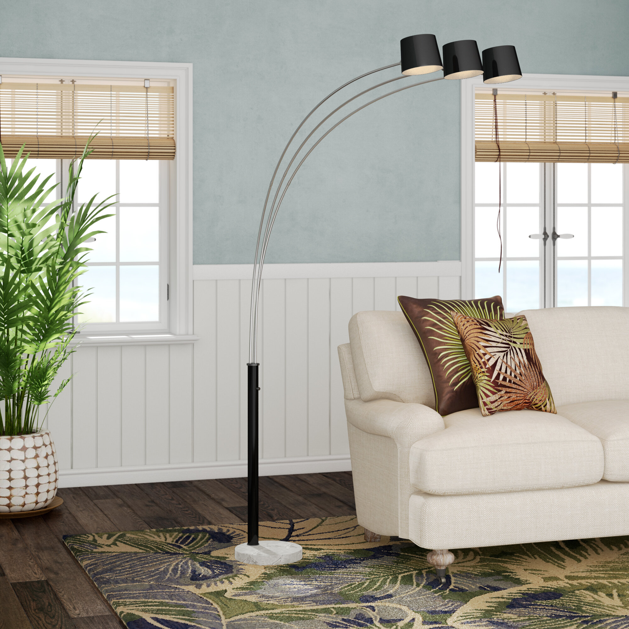 Black Metal Tree Floor Lamp