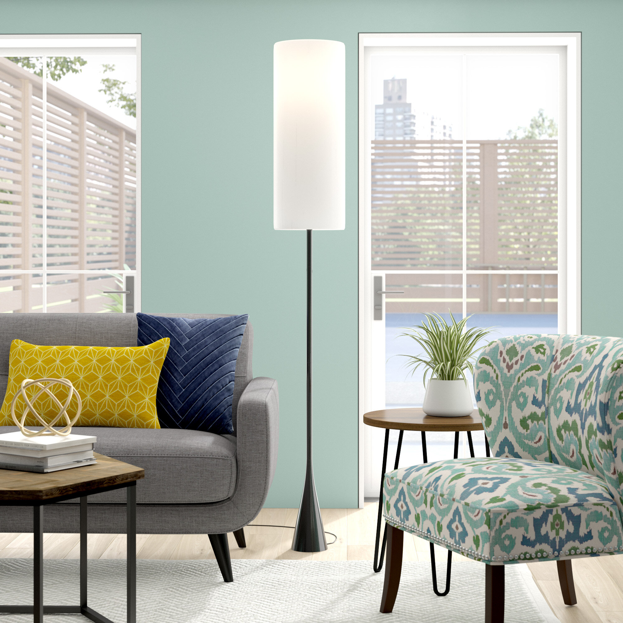 Black Nickel Metal Traditional Floor Lamp