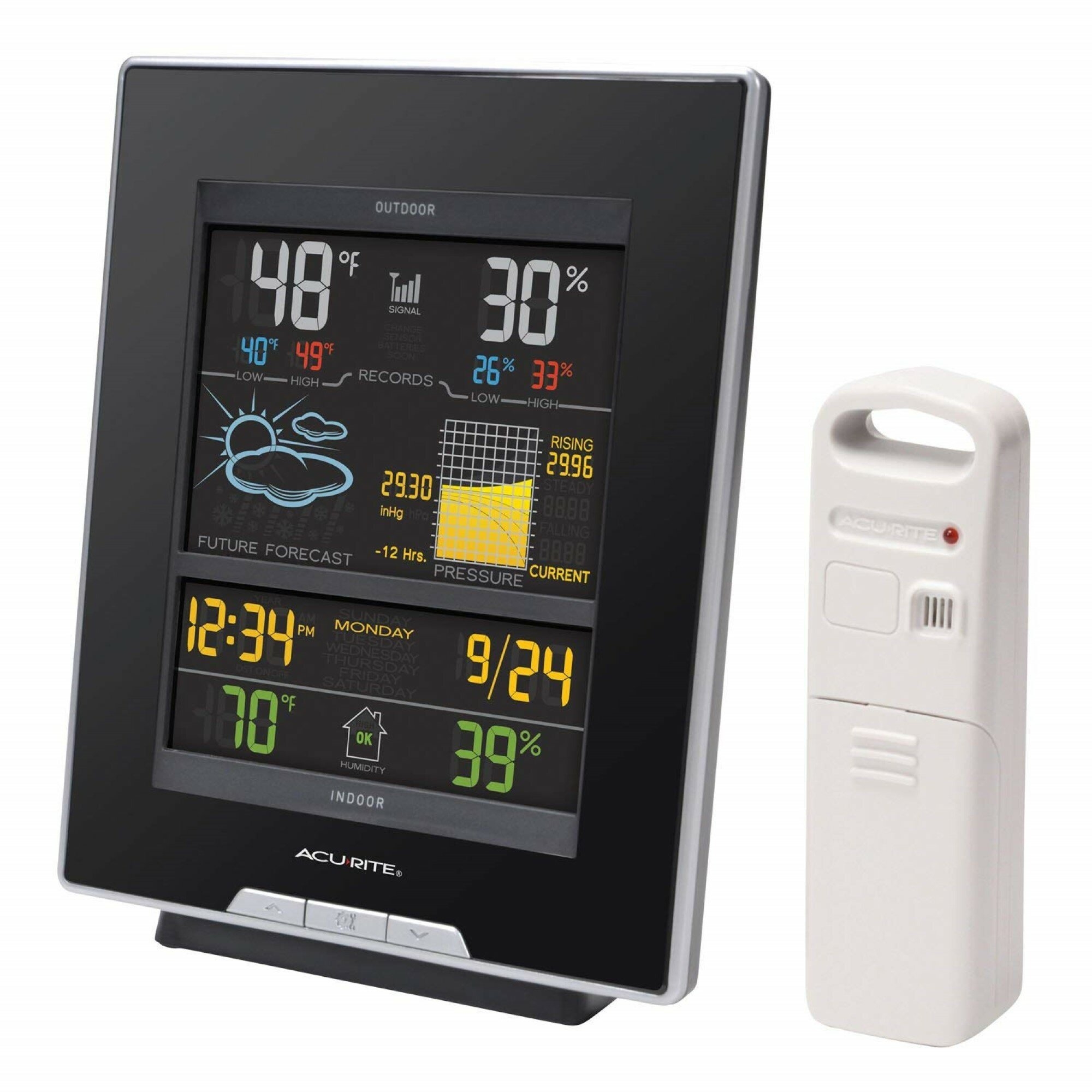 Black Personal Outdoor Weather Station