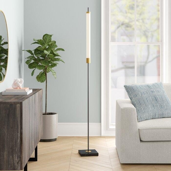 Black Plastic Metal LED Novelty Floor Lamp