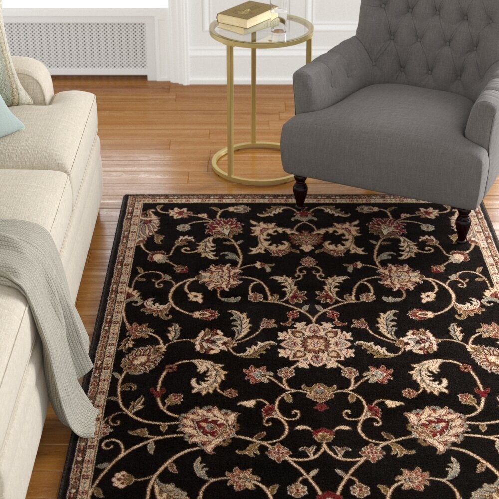 Black Tan Jute Sisal Area Rug