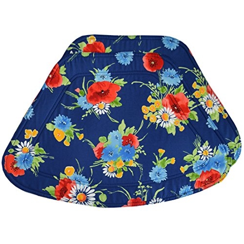 Blue Cotton Round Reversible Placemat