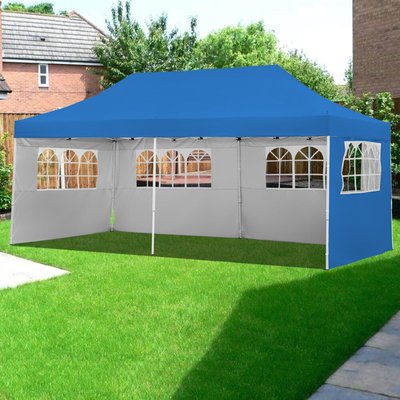 Blue Fabric Steel Pop Up Party Tent