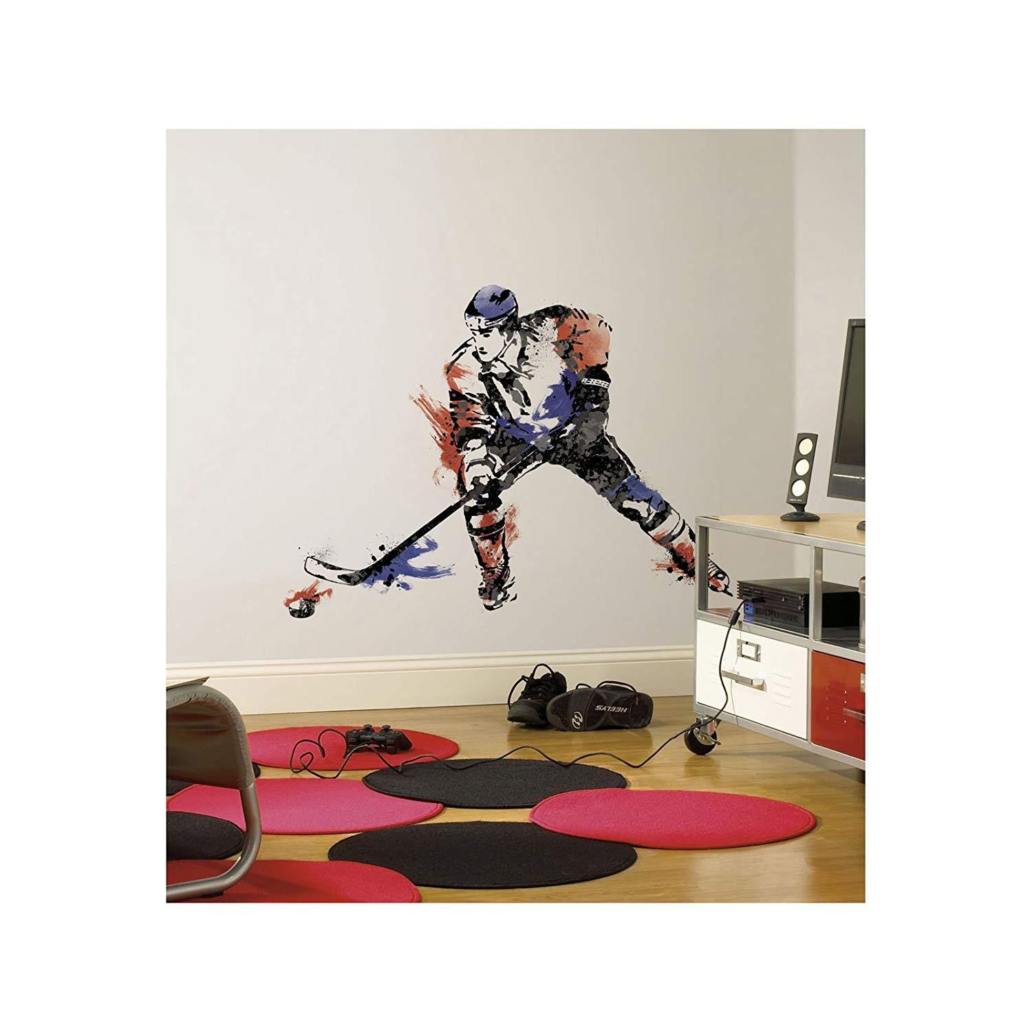 Blue Hockey Champion Wall Decal