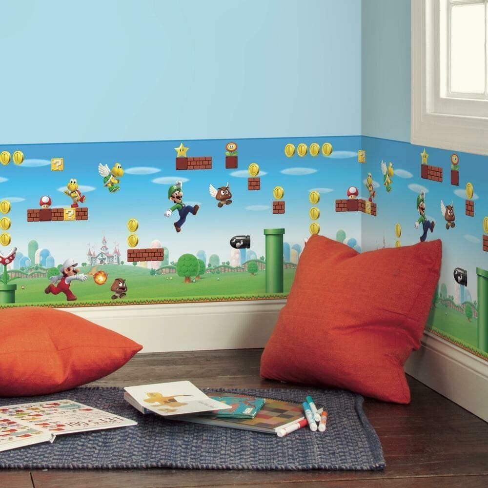Blue Smooth Vinyl Wallpaper Border