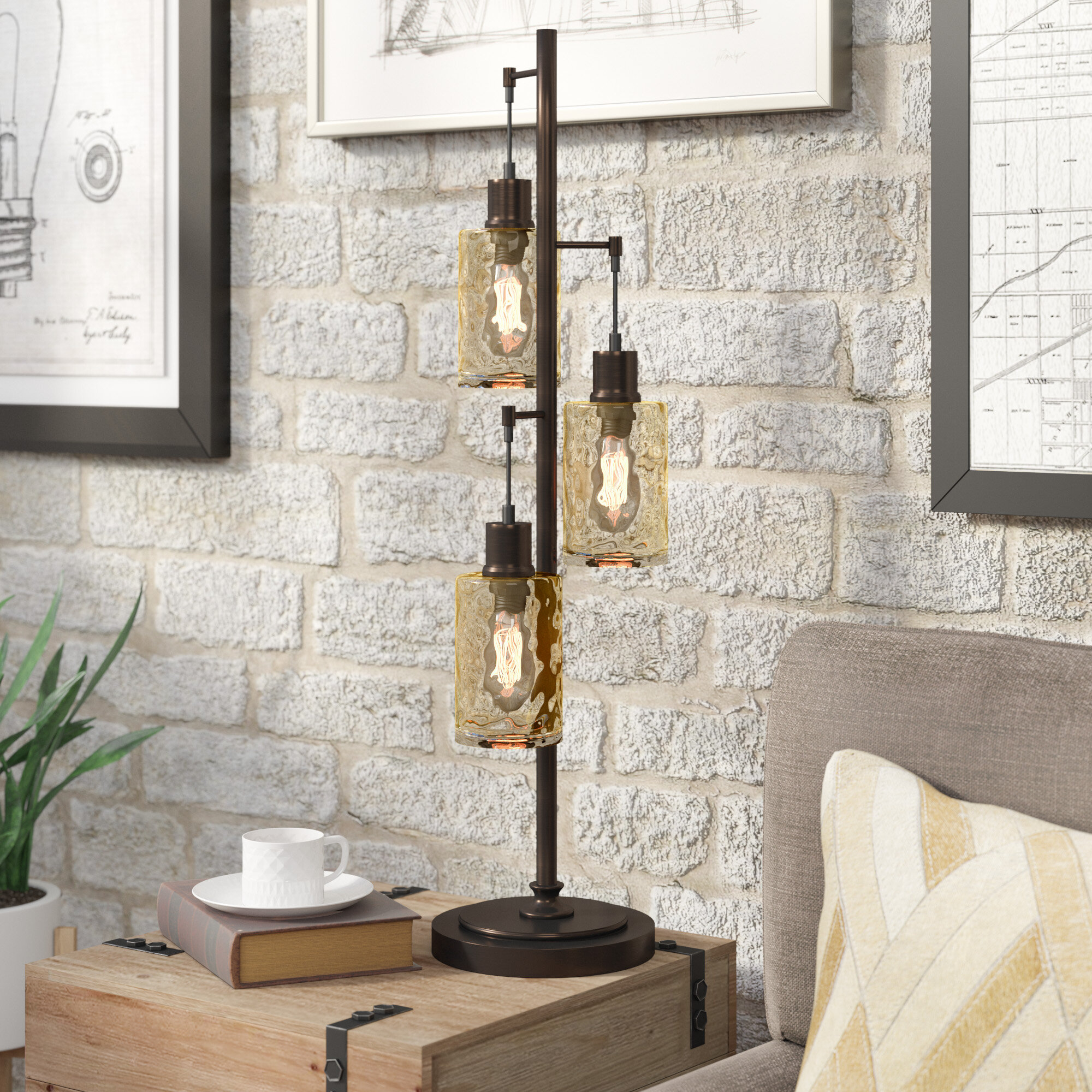 Bronze Metal Industrial Desk Lamp