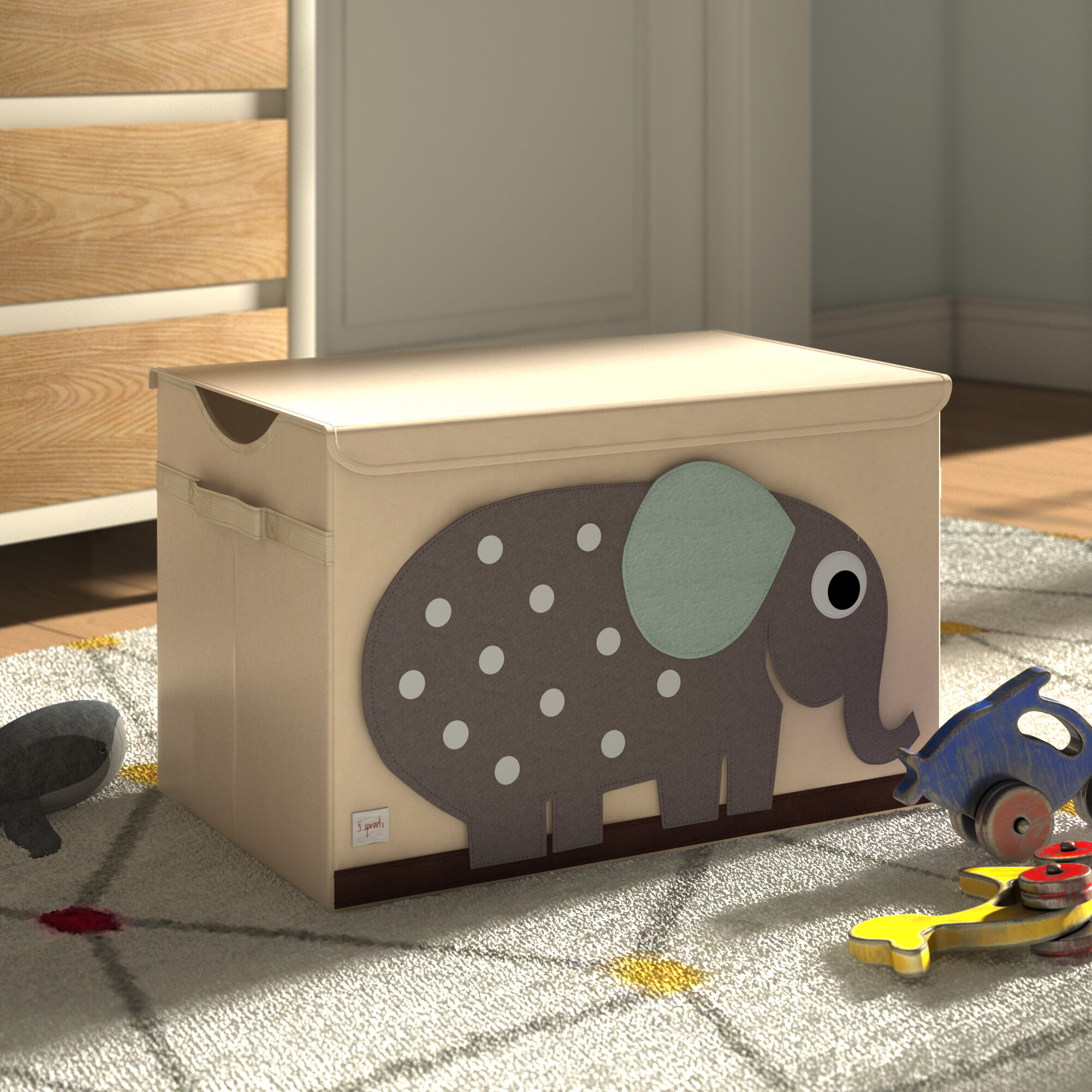 Brown Rectangle Plastic Cube Bin