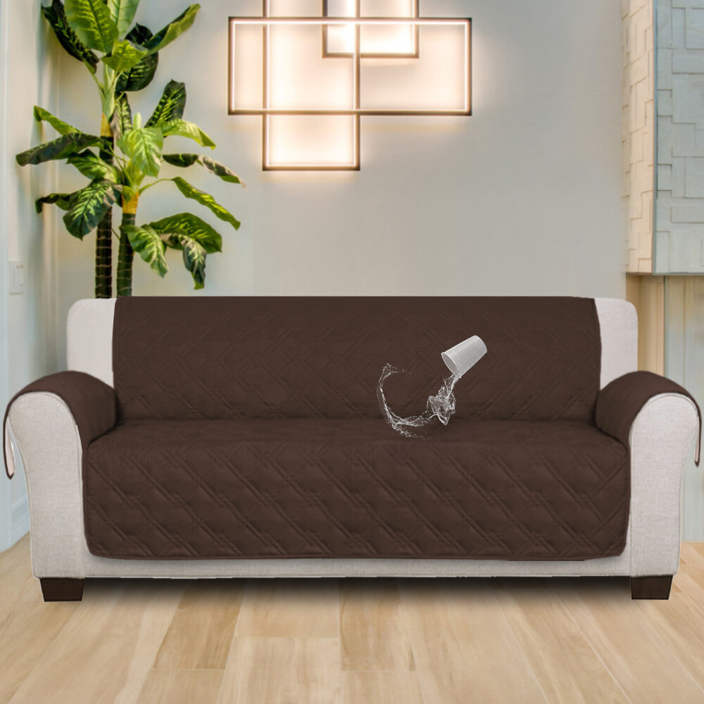 Brown Waterproof Non Skid Sofa Slipcover