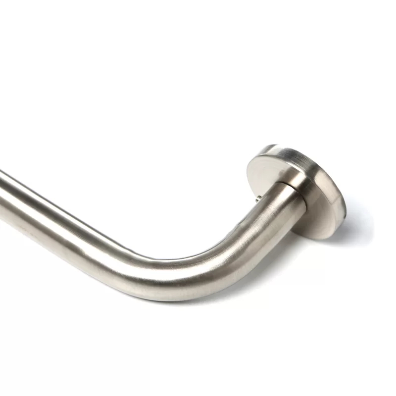 Brushed Nickel Wraparound Single Curtain Rod