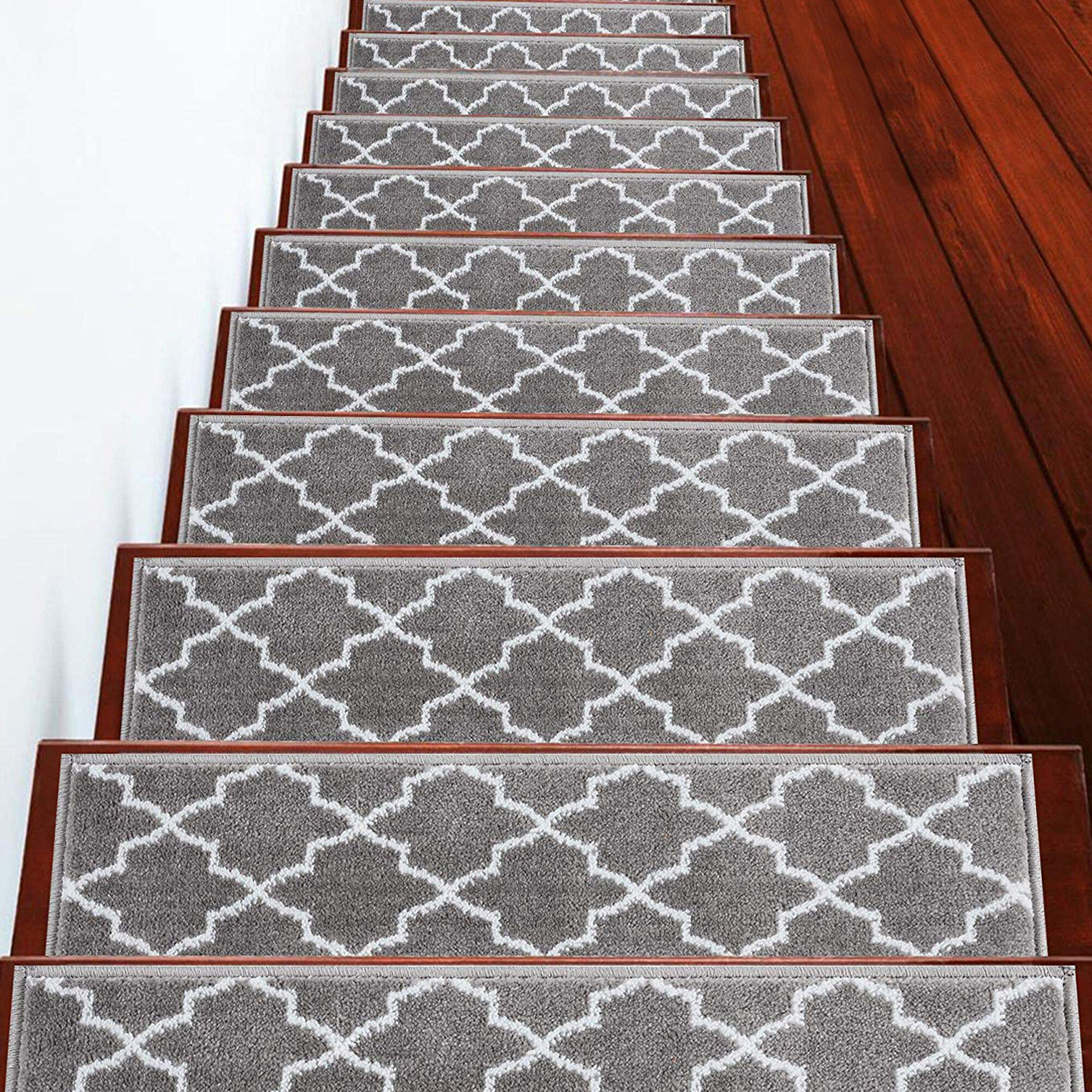 Burgundy Rectangle Traditional Stair Tread