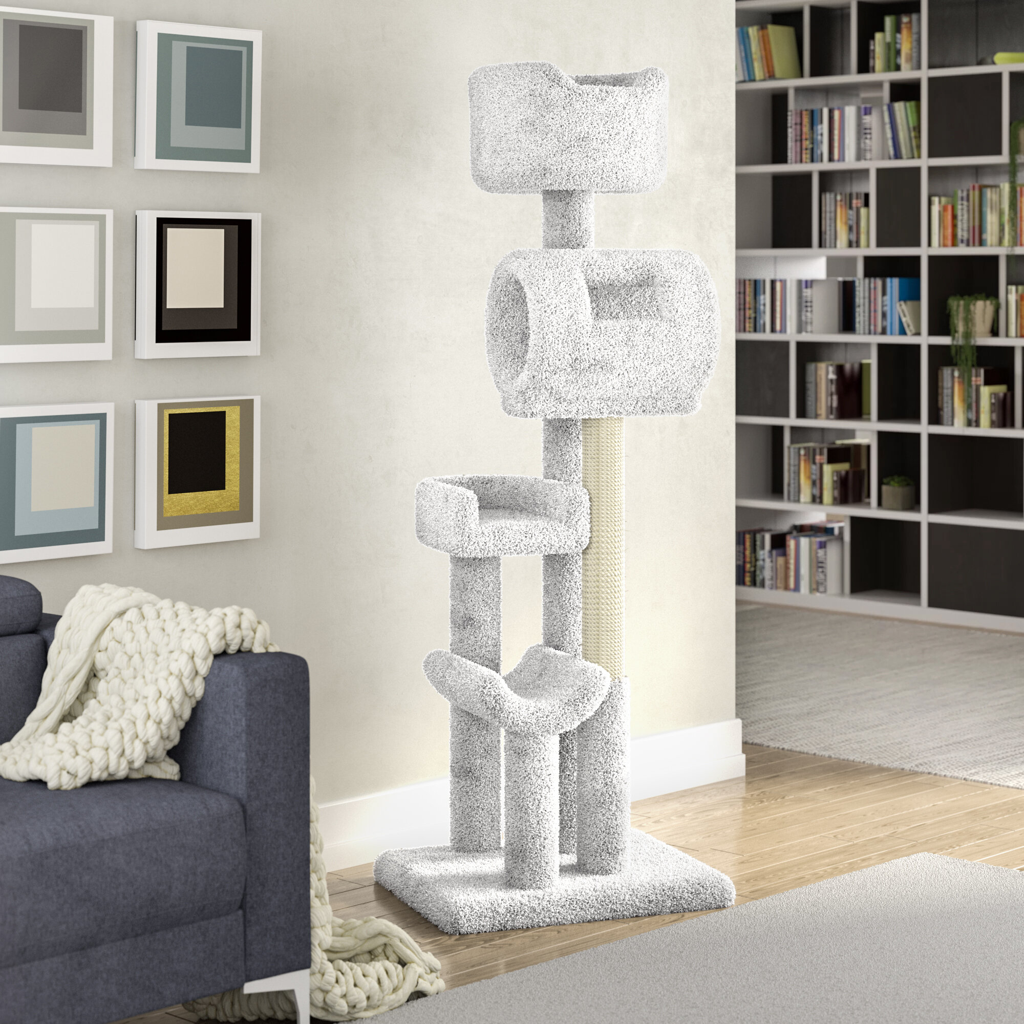 Carpet Climbing Tower Cat Condo