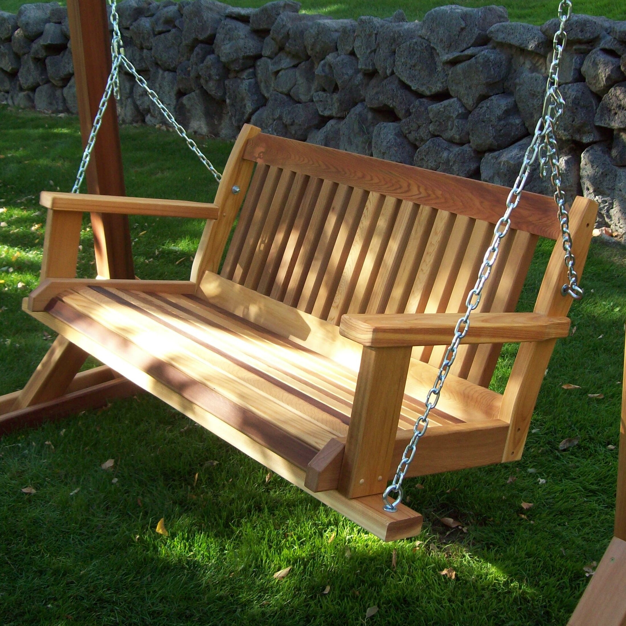 Cedar Solid Wood Porch Swing