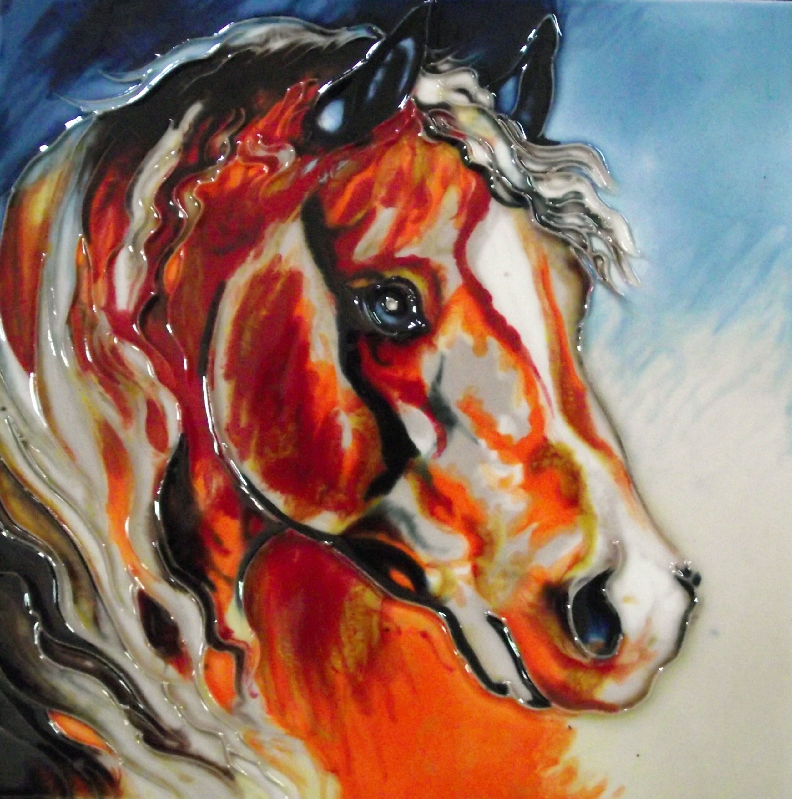 Ceramic Horse Decorative Mural Tile
