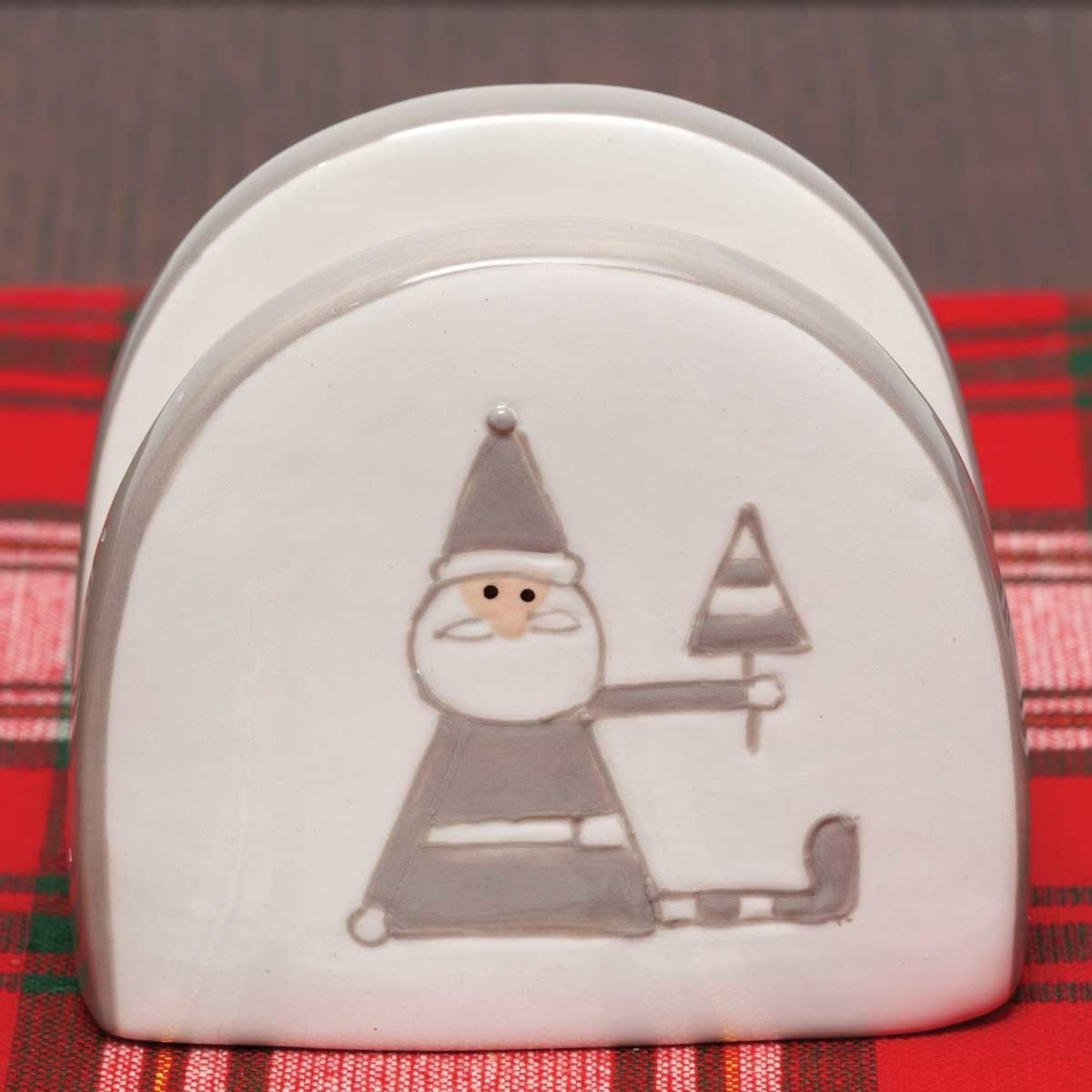 Ceramic Standing Napkin Holder Holiday Theme