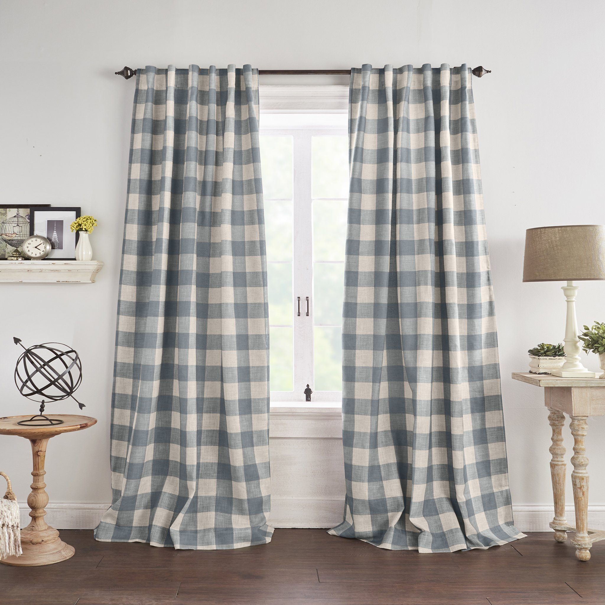 Chambray Linen Single Curtain Panel