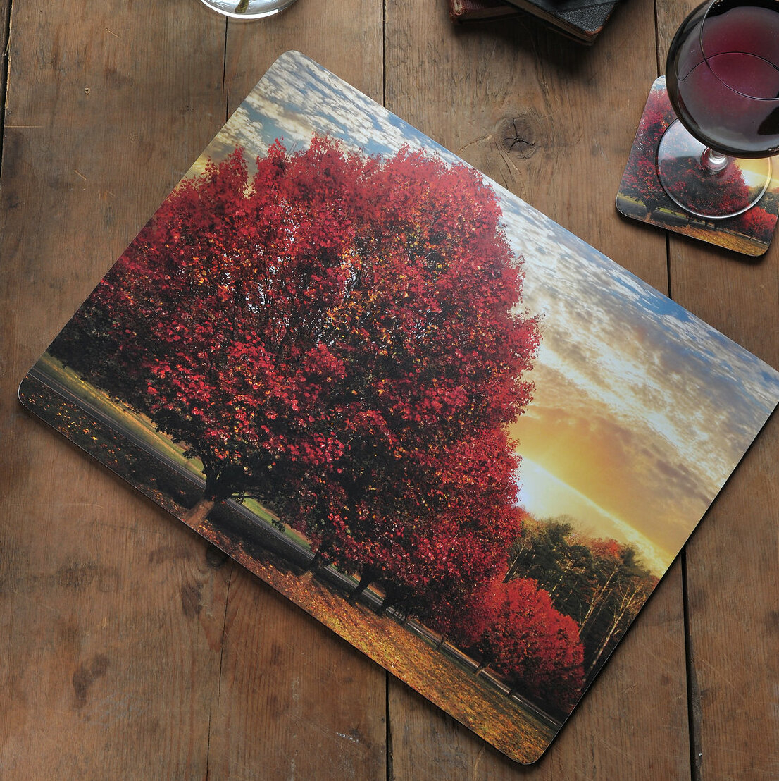 Champagne Plastic Rectangular Placemat Set