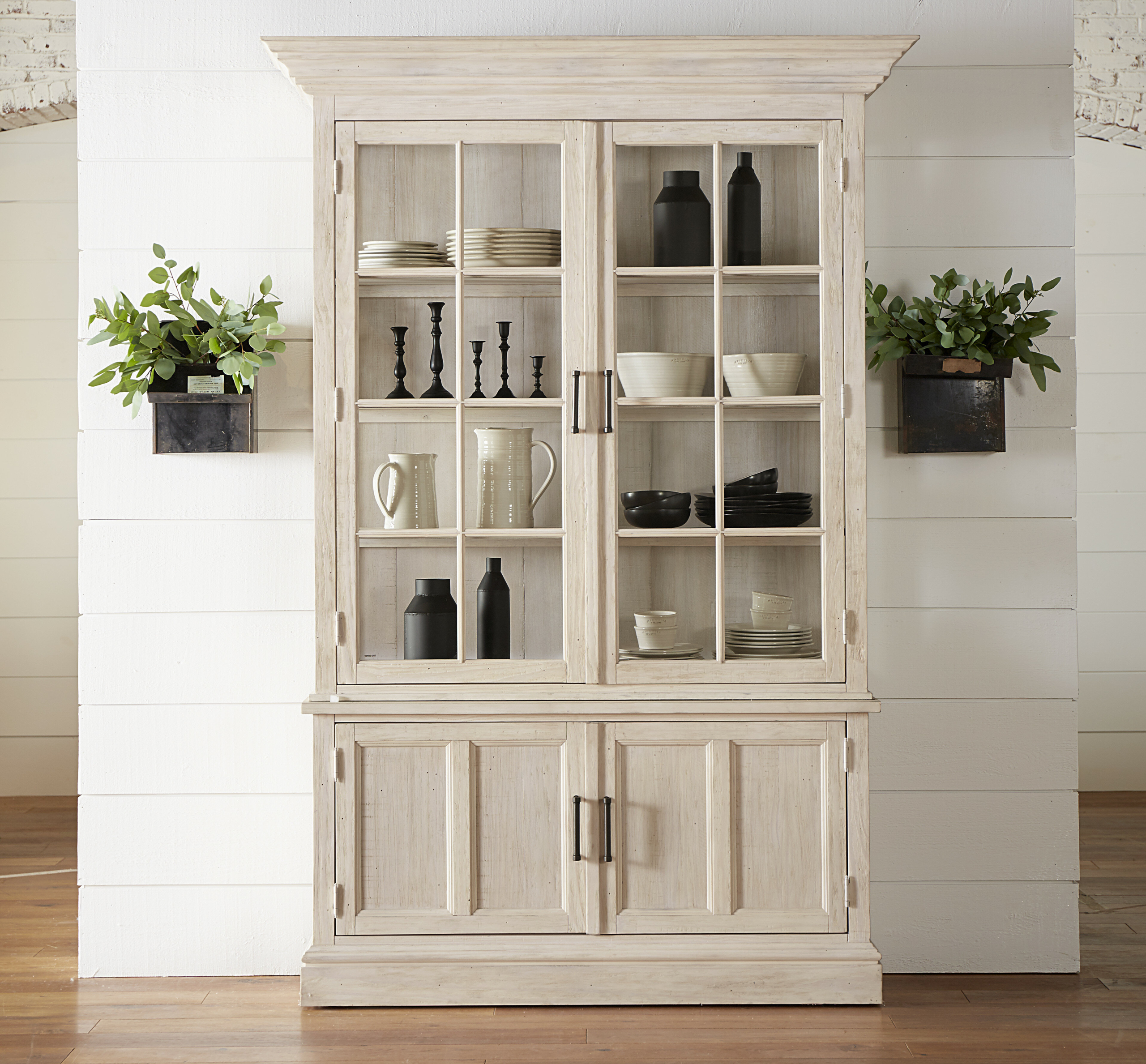 Cherry Solid Manufactured Wood Glass Curio Cabinet