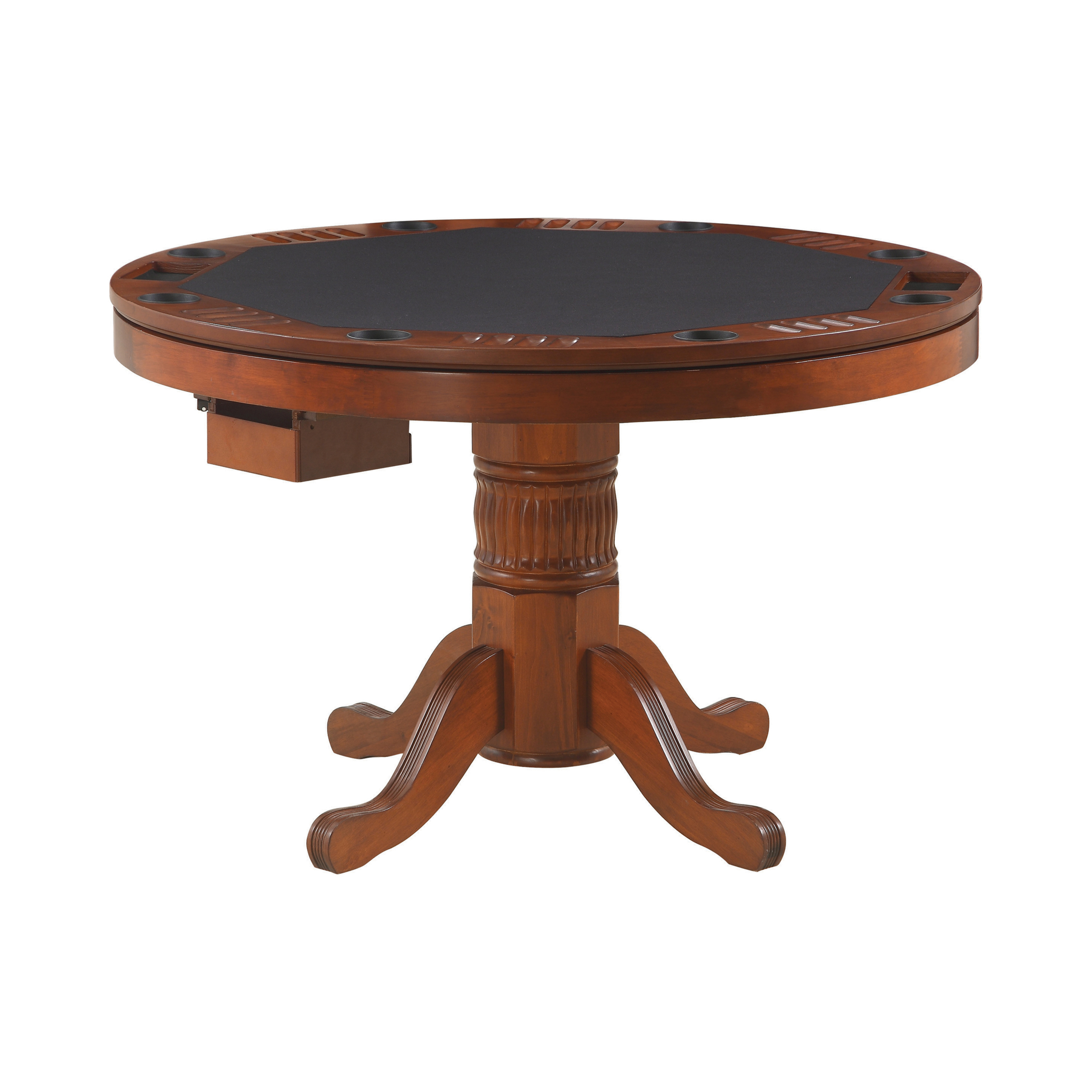 Chestnut Solid Manufactured Wood Poker Table