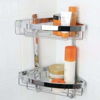 Chrome Aluminum Drill Corner Basket