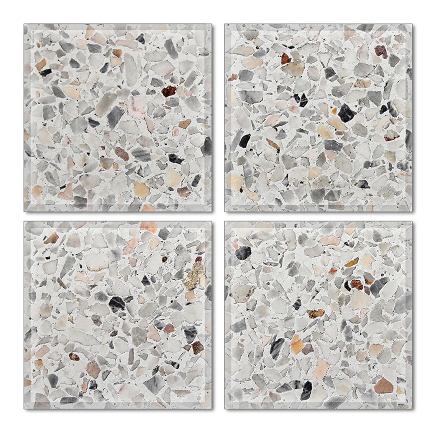Classic Glass Decorative Accent Tile in Gray