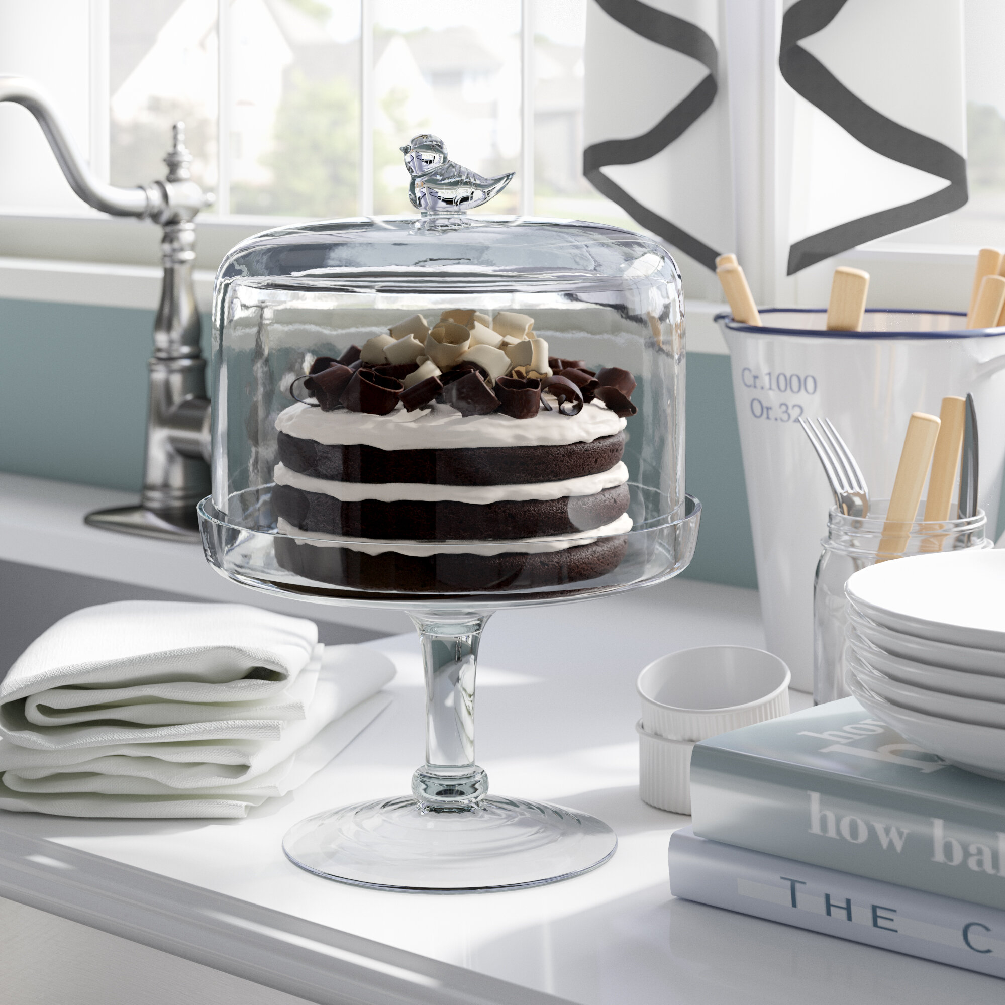 Clear Glass Round Cake Stand