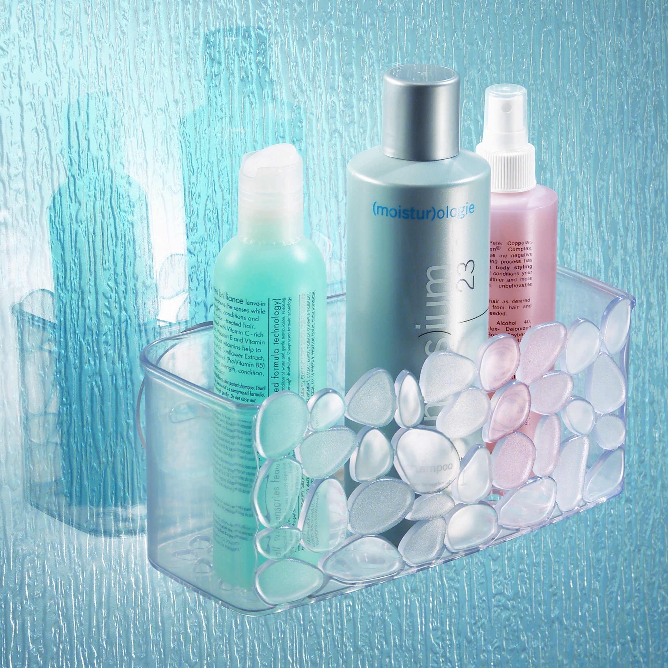 Clear Plastic Suction Shower Basket