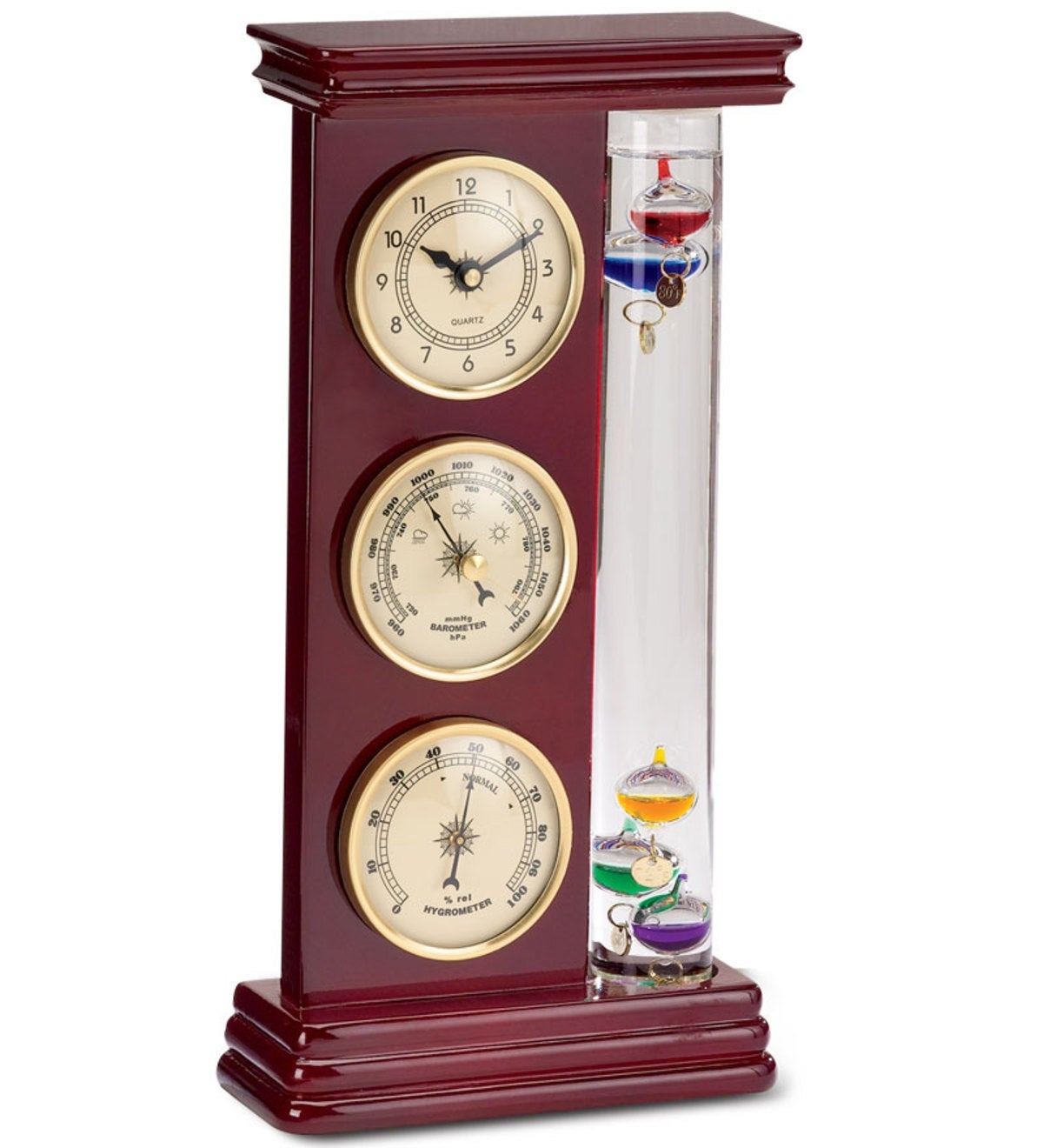 Clock and Barometer Outdoor or Indoor Thermometer