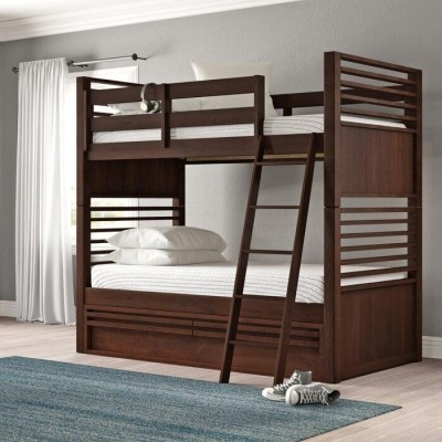 Coffee Walnut Bunk Bed Bedroom Set