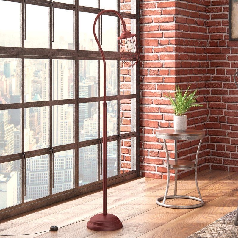 Copper Metal Arched Floor Lamp