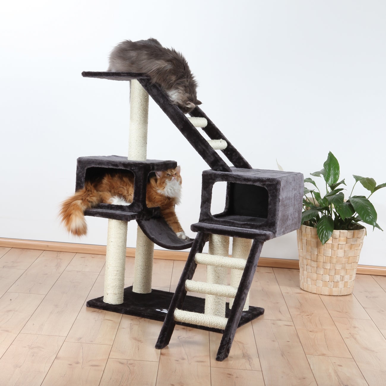 Dark Gray Sisal Rope Cat Condo