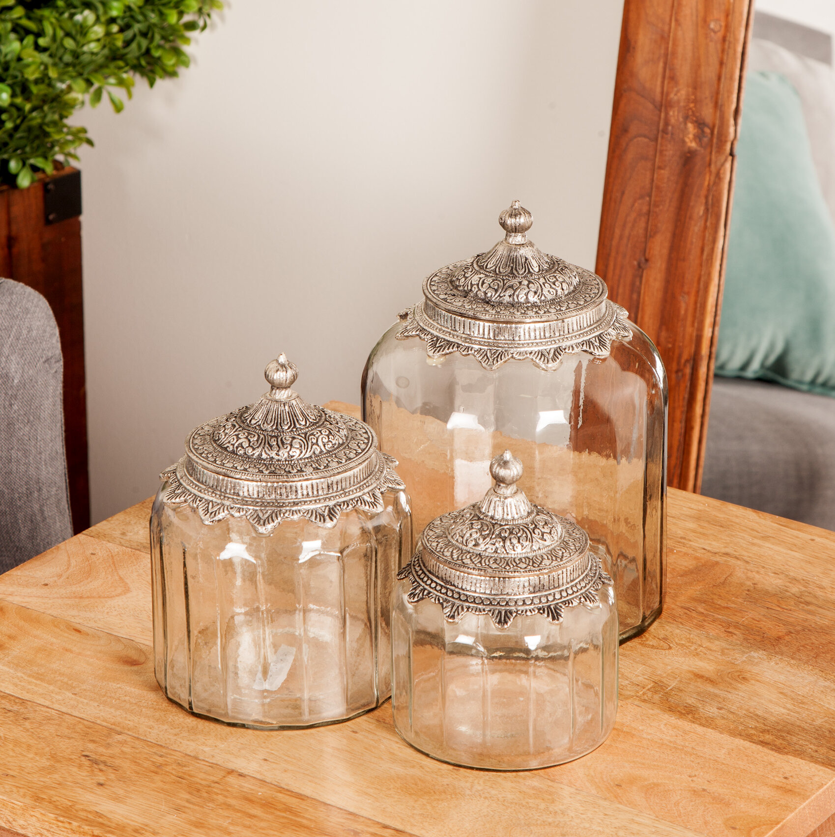 5 Expert Tips To Choose Kitchen Canisters Jars VisualHunt   Decorative Glass 3 Piece Storage Jar Set 