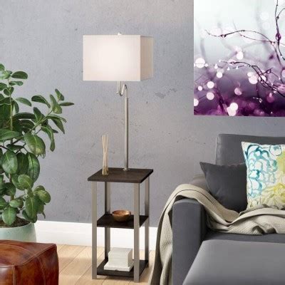 Desk Floor Lamp With Square Shade