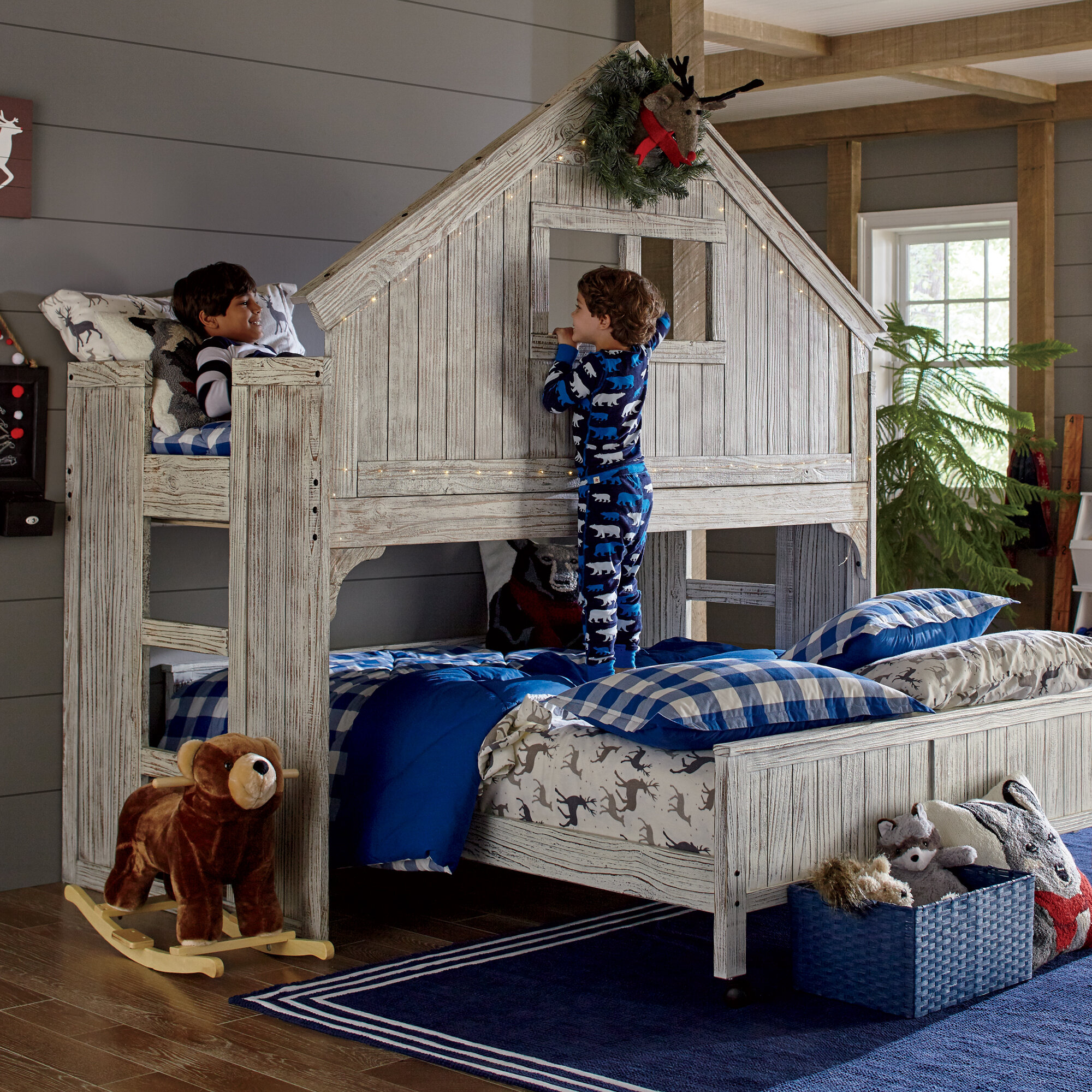 Drift Wood Twin Over Full Bunk Bed