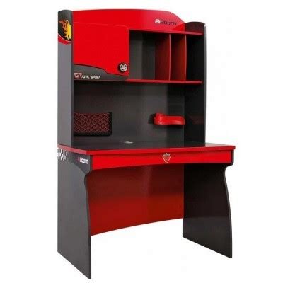 Ergonomic Kids Study Desk in Black and Red